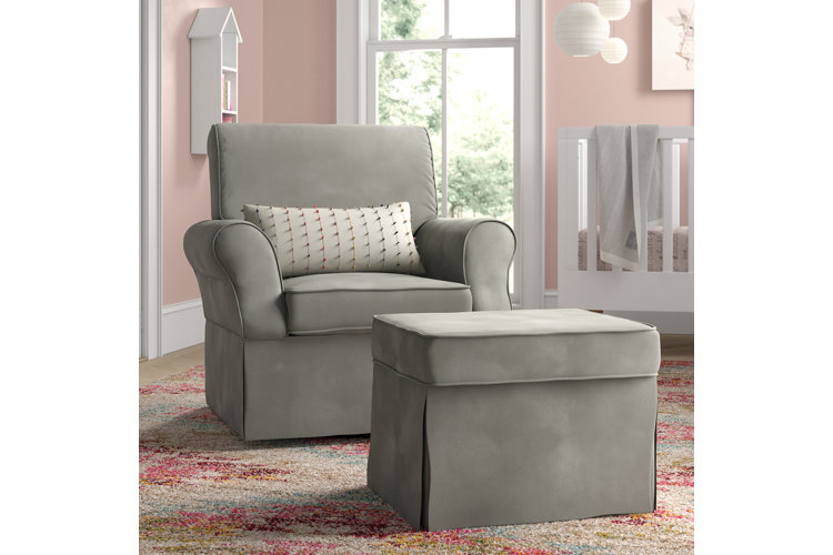 Glider and ottoman store set for nursery